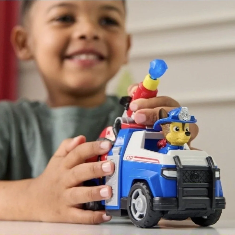 Paw Patrol Chase Rescue Fire Cruiser Kids Toy Blue New Launcher Action Figure‎